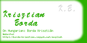 krisztian borda business card
